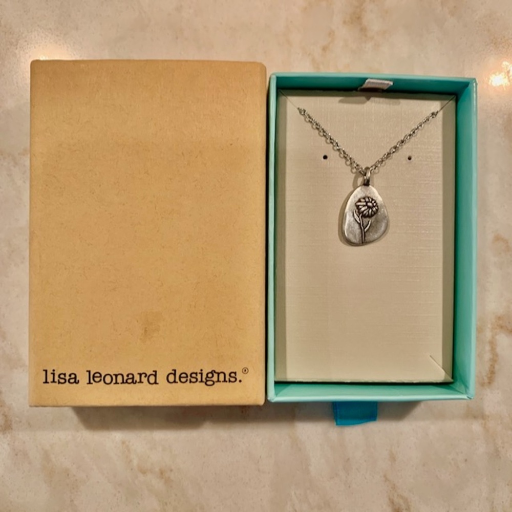 Lisa Leonard Designs Pewter September Birth Month Flower Necklace